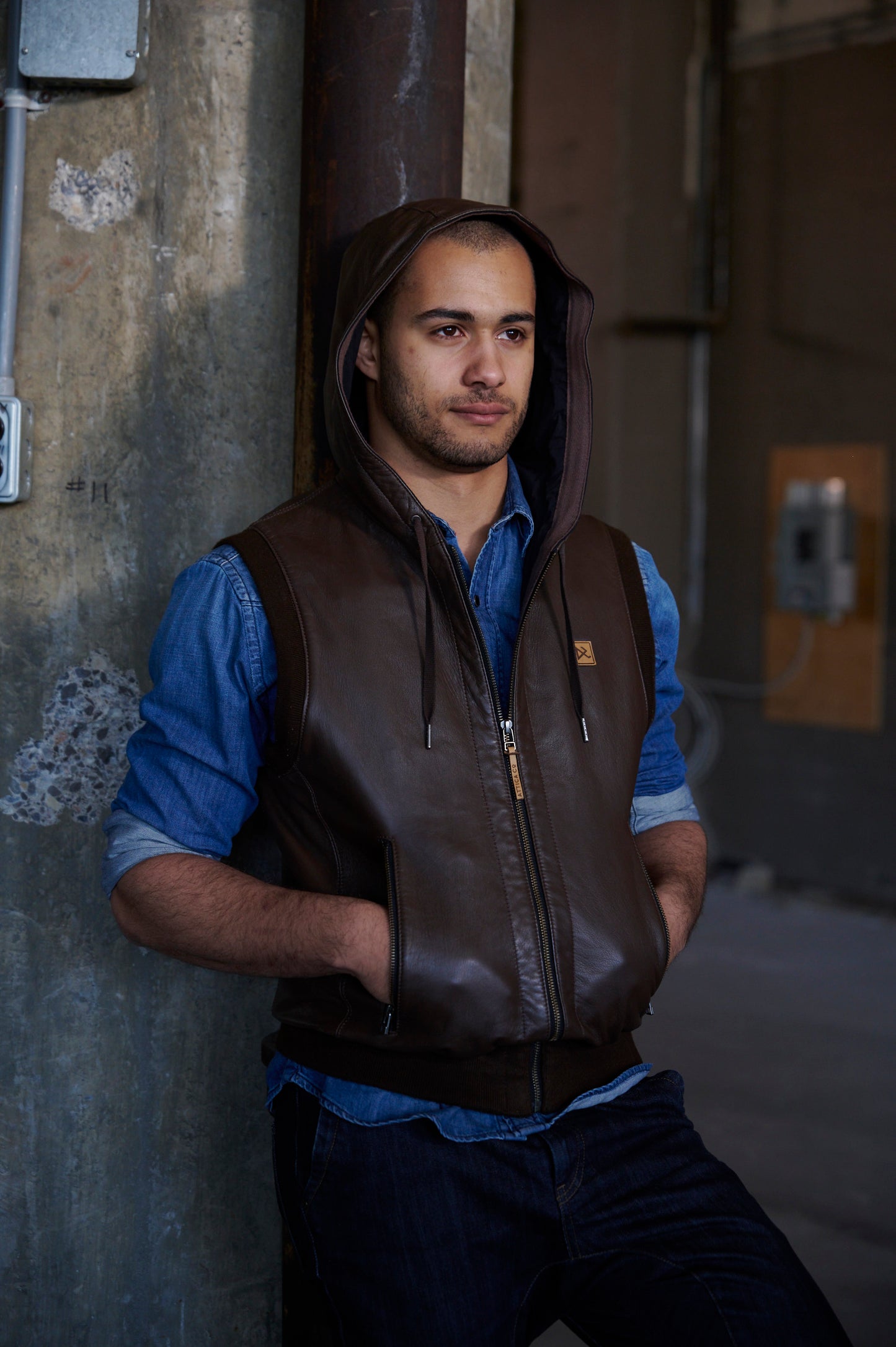 Zeus Hooded Moto Vest