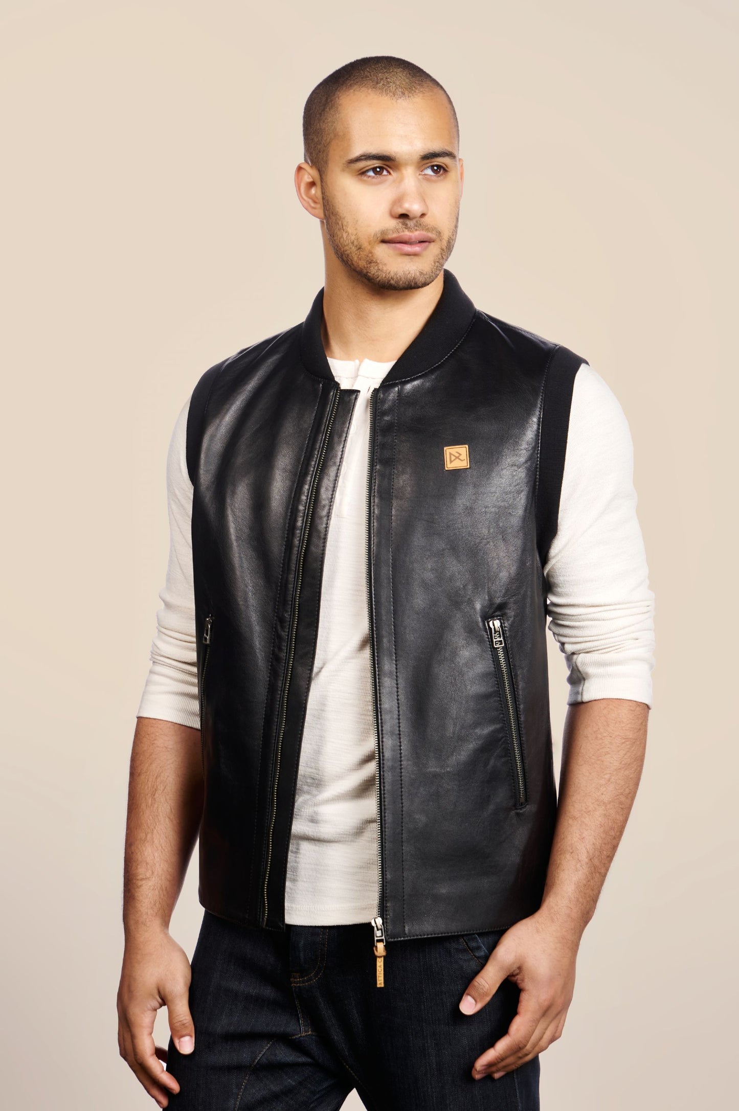 Apollo Stand Collar Moto Vest