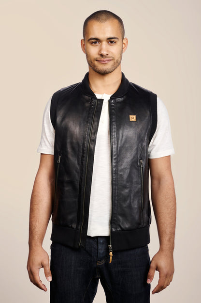 Apollo Stand Collar Bomber Vest